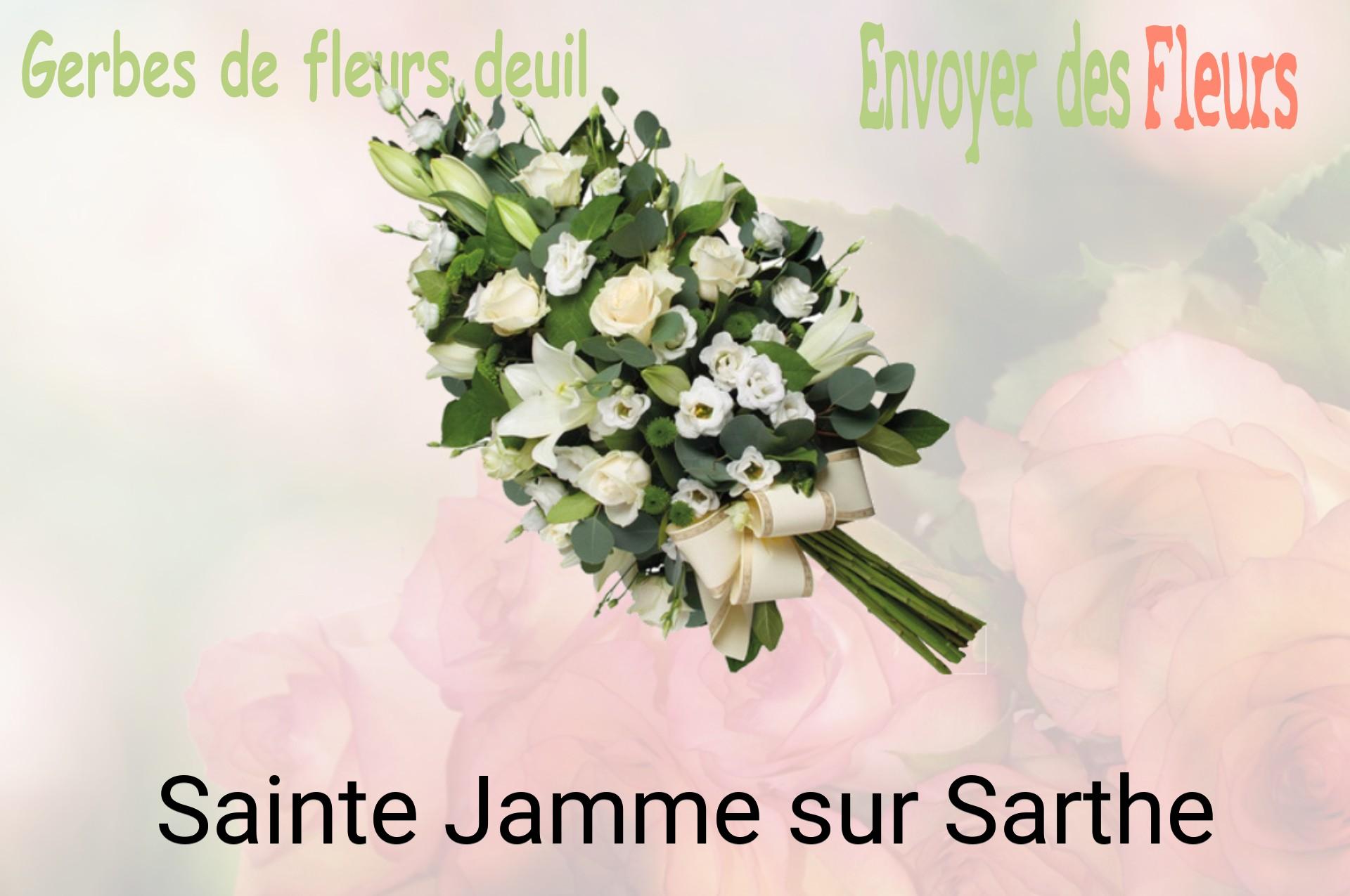 Gerbe de fleurs de deuil livrée à Sainte-Jamme-sur-Sarthe